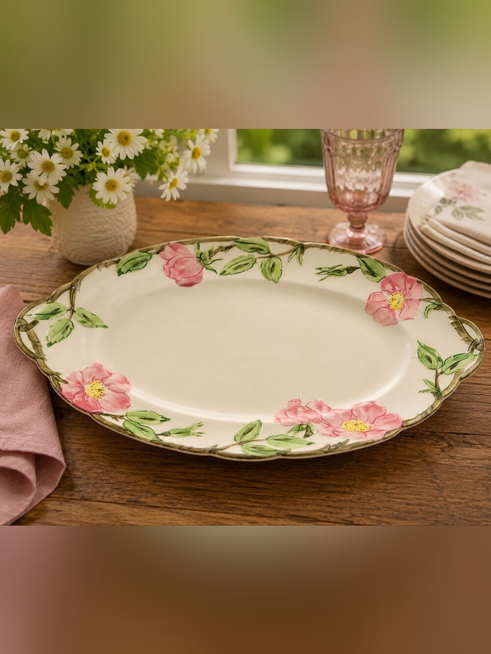 Vintage Franciscan Desert Rose 13" Serving Platter